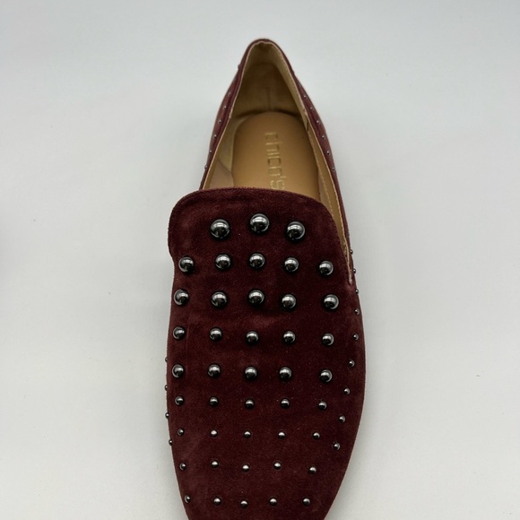 Chicos - Burgundy Suede Studded Slip On Round Toe Light Weight Flat Loafers 8.5 - Picture 9 of 14